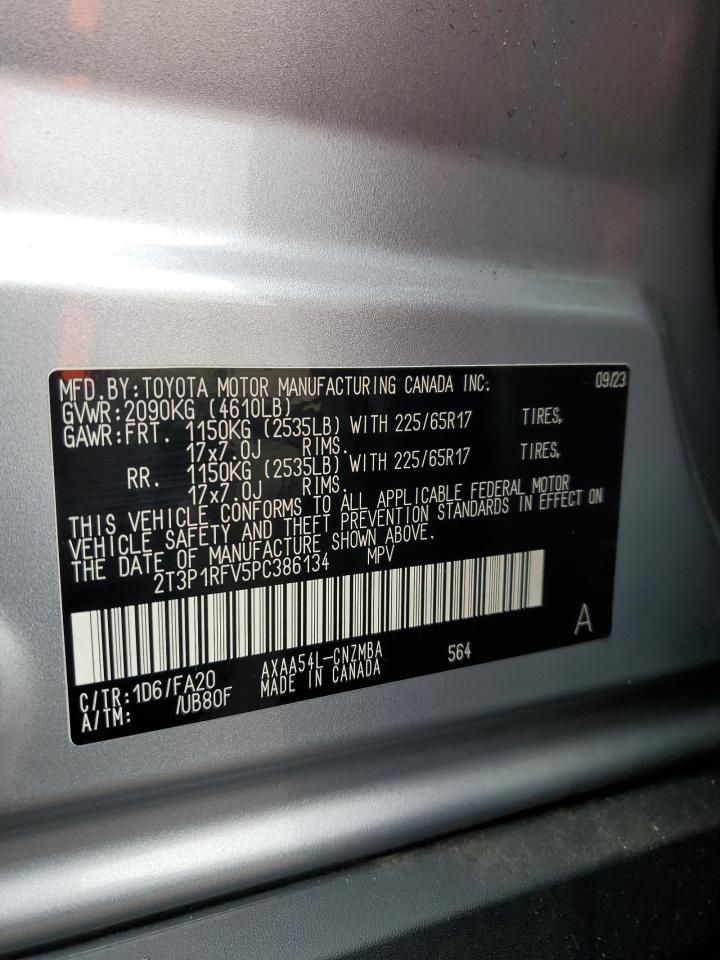 2023 Toyota Rav4 Xle VIN: 2T3P1RFV5PC386134 Lot: 86448355