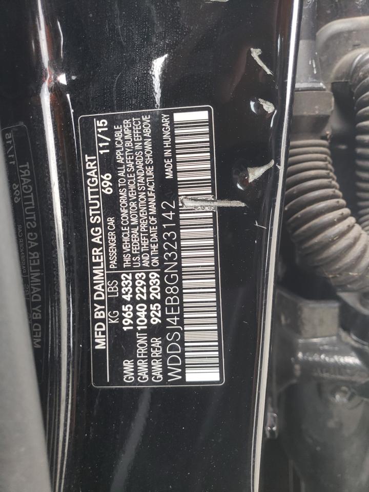 2016 Mercedes-Benz Cla 250 VIN: WDDSJ4EB8GN323142 Lot: 89528075