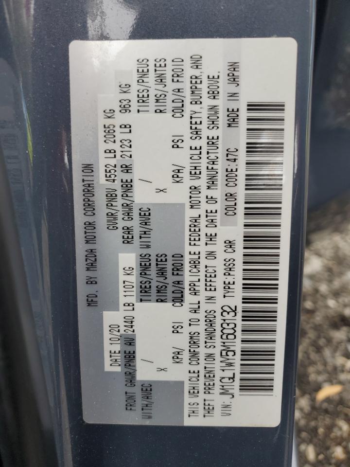 2021 Mazda 6 Grand Touring Reserve VIN: JM1GL1WY5M1603132 Lot: 84771255