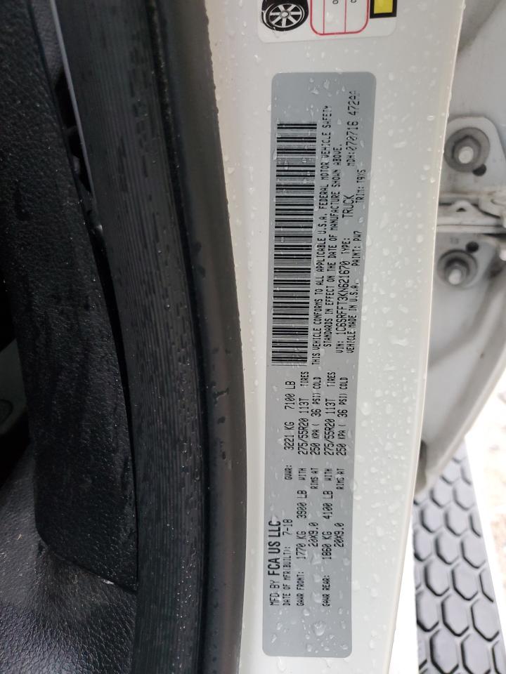 2019 Ram 1500 Big Horn/Lone Star VIN: 1C6SRFFT3KN621670 Lot: 90424245