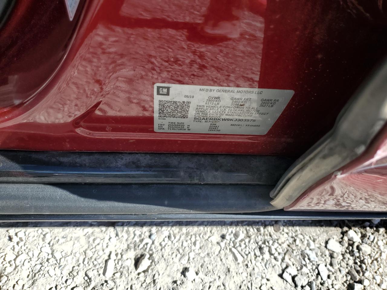 2019 Buick Enclave Essence VIN: 5GAERBKW9KJ303575 Lot: 87039395