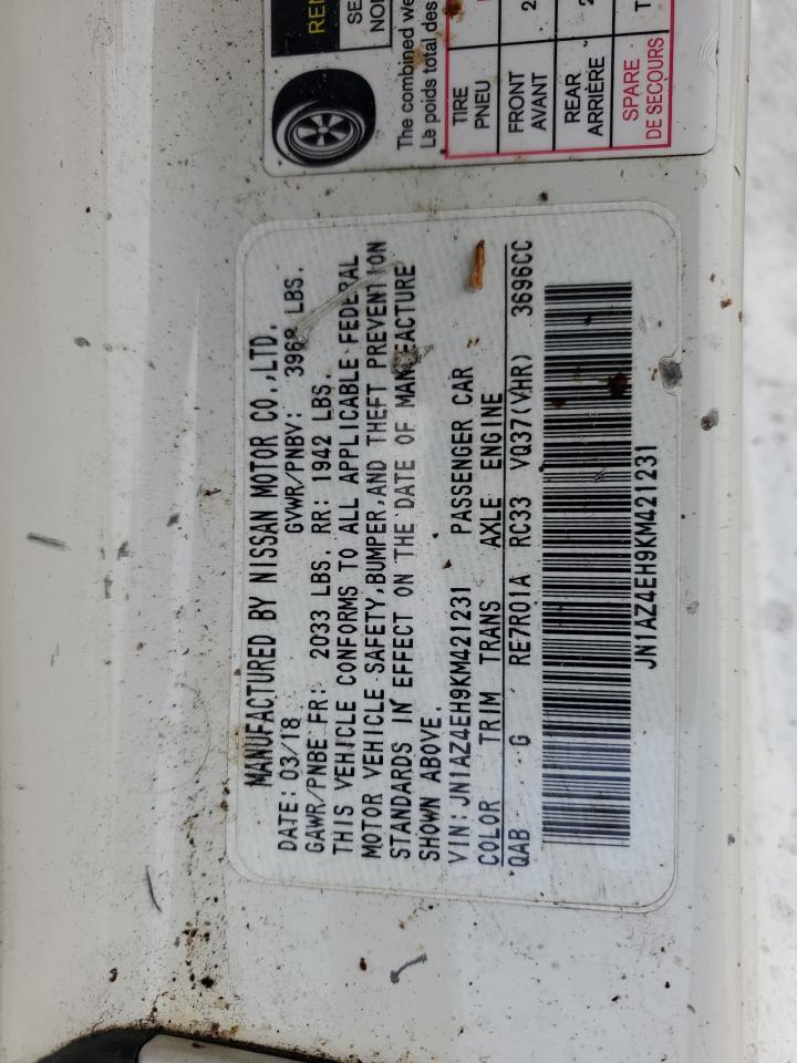 2019 Nissan 370Z Base VIN: JN1AZ4EH9KM421231 Lot: 90475655