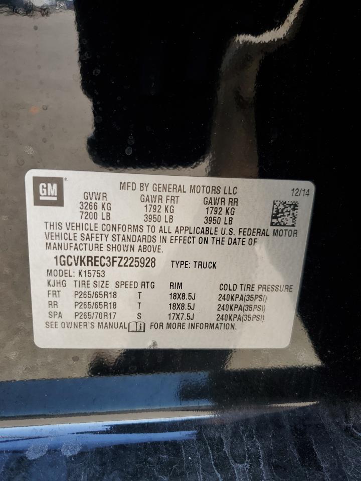 2015 Chevrolet Silverado K1500 Lt VIN: 1GCVKREC3FZ225928 Lot: 84655545