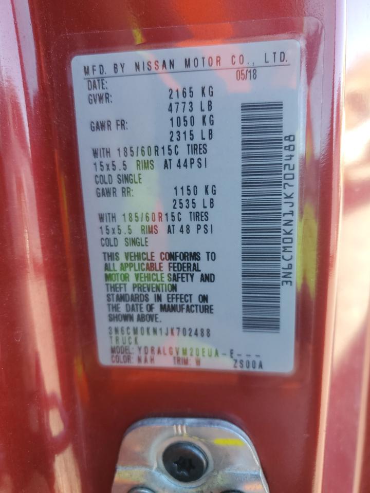 2018 Nissan Nv200 2.5S VIN: 3N6CM0KN1JK702488 Lot: 85275275