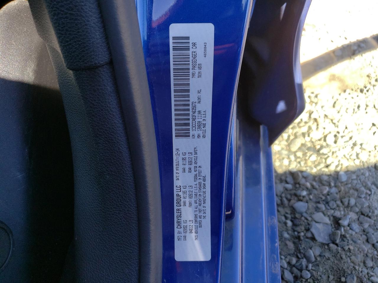 2015 Chrysler 200 Limited VIN: 1C3CCCAB3FN635672 Lot: 85540495