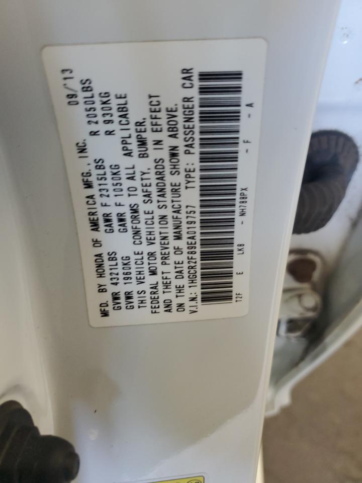 2014 Honda Accord Exl VIN: 1HGCR2F89EA019757 Lot: 84721075