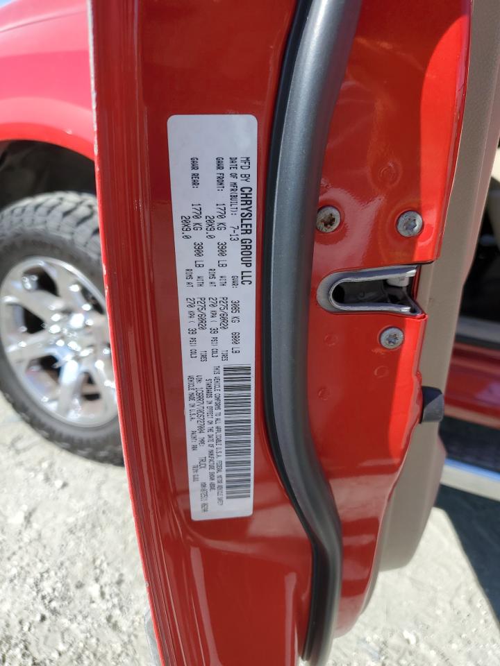 2013 Ram 1500 Laramie VIN: 1C6RR7VT0DS727004 Lot: 93316635