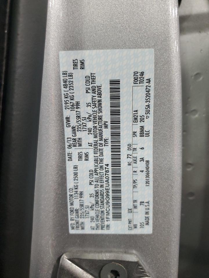 2014 Ford Escape Se VIN: 1FMCU9G99EUA07874 Lot: 86870635