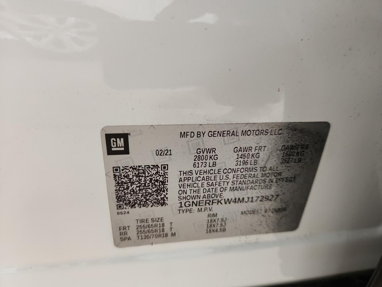 2021 Chevrolet Traverse Ls VIN: 1GNERFKW4MJ172927 Lot: 82407245