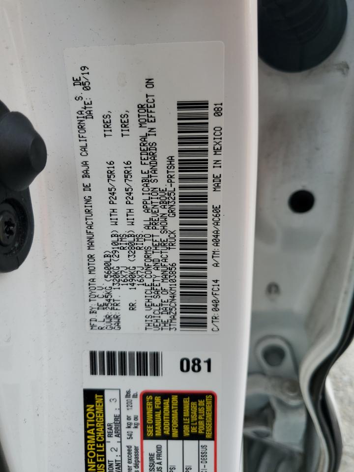 2019 Toyota Tacoma Double Cab VIN: 3TMAZ5CN4KM103856 Lot: 82332575