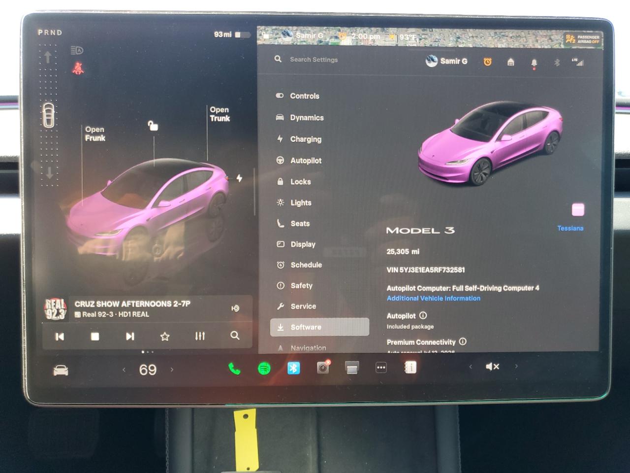 2024 Tesla Model 3 VIN: 5YJ3E1EA5RF732581 Lot: 87001085