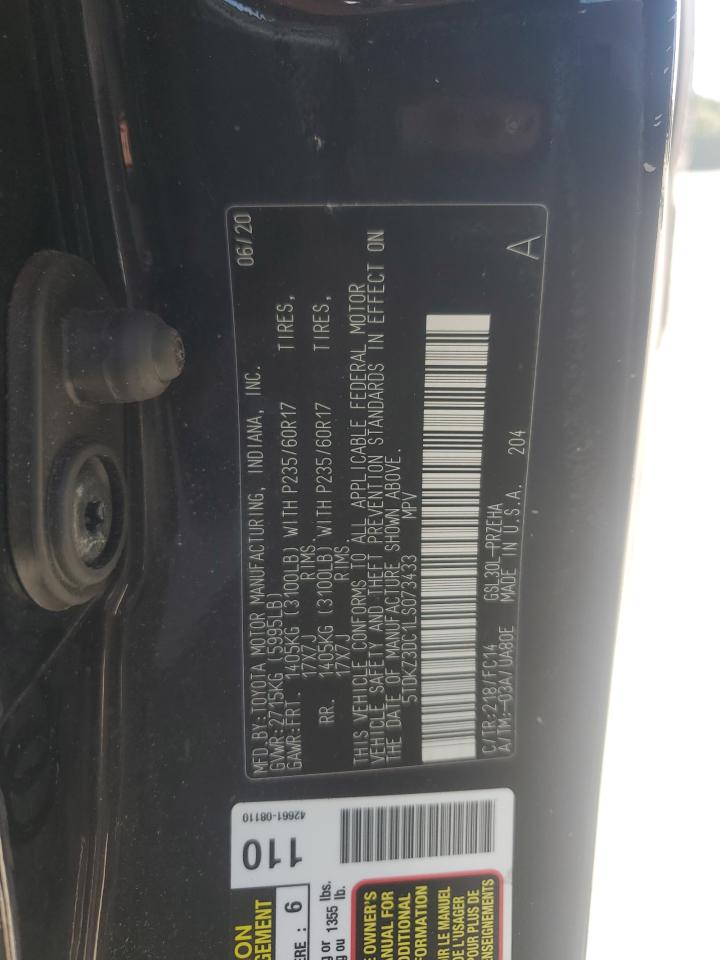 2020 Toyota Sienna Le VIN: 5TDKZ3DC1LS073433 Lot: 81984645