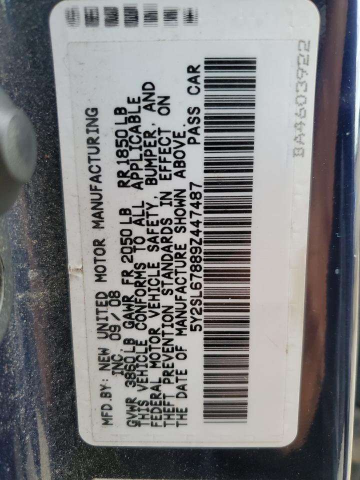 2009 Pontiac Vibe VIN: 5Y2SL67889Z447487 Lot: 90273905