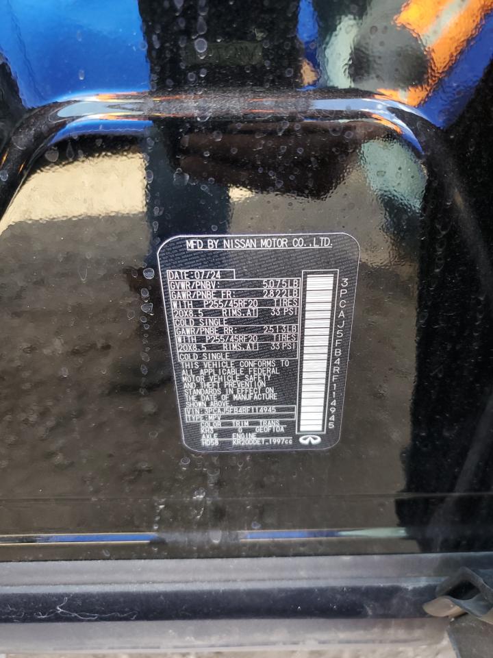 2024 Infiniti Qx50 Sport VIN: 3PCAJ5FB4RF114945 Lot: 89727755