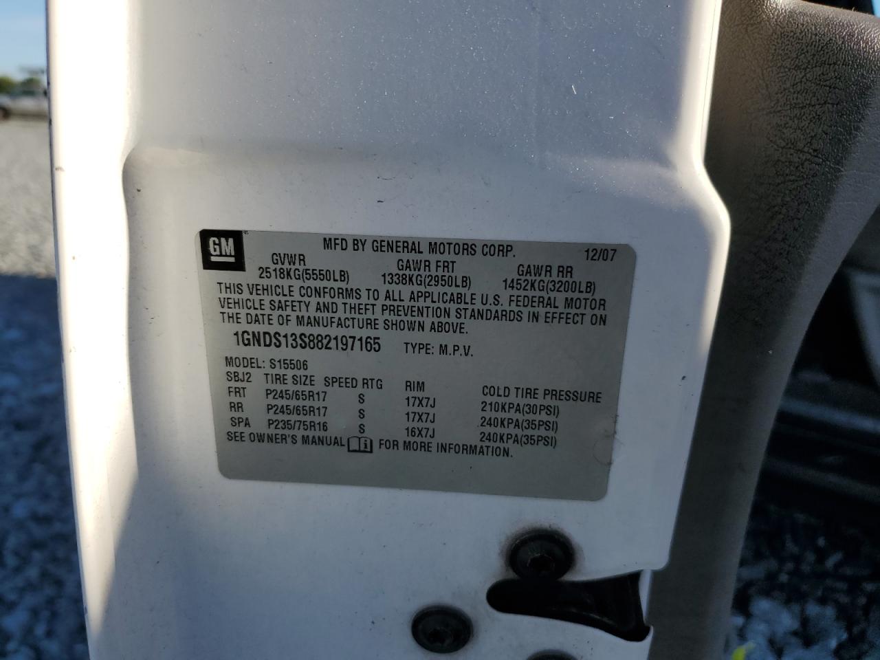 2008 Chevrolet Trailblazer Ls VIN: 1GNDS13S882197165 Lot: 82674845