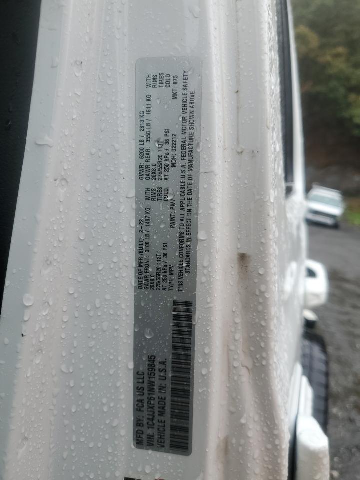 2022 Jeep Wrangler Unlimited Sahara 4Xe VIN: 1C4JJXP61NW159845 Lot: 86151705