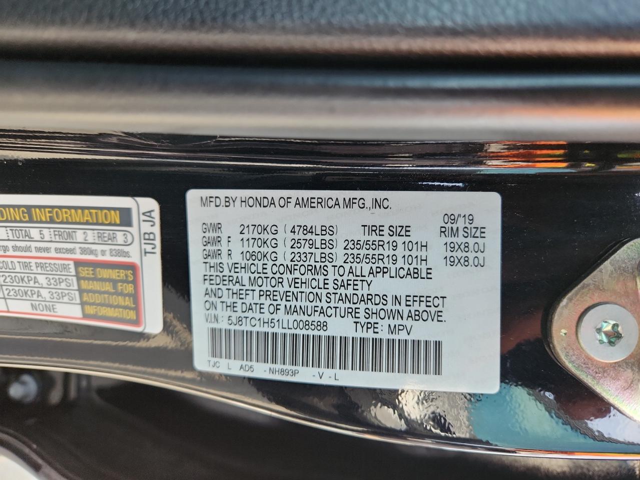 2020 Acura Rdx Technology VIN: 5J8TC1H51LL008588 Lot: 89708435