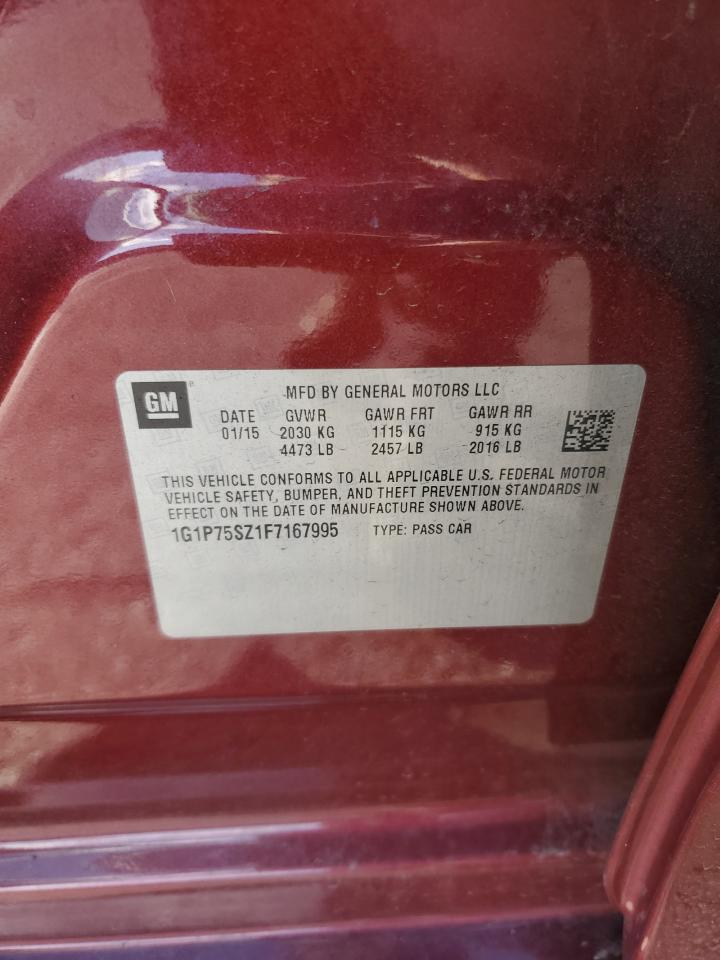 2015 Chevrolet Cruze VIN: 1G1P75SZ1F7167995 Lot: 82561685