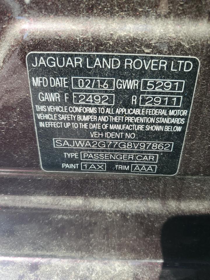 2016 Jaguar Xjl Portfolio VIN: SAJWA2G77G8V97862 Lot: 85297255