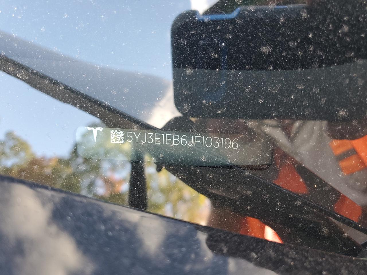 2018 Tesla Model 3 VIN: 5YJ3E1EB6JF103196 Lot: 87474185