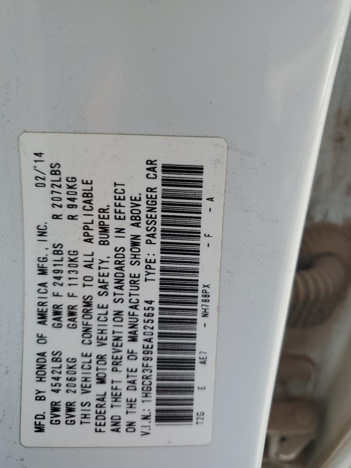 2014 Honda Accord Touring VIN: 1HGCR3F99EA025654 Lot: 85725835