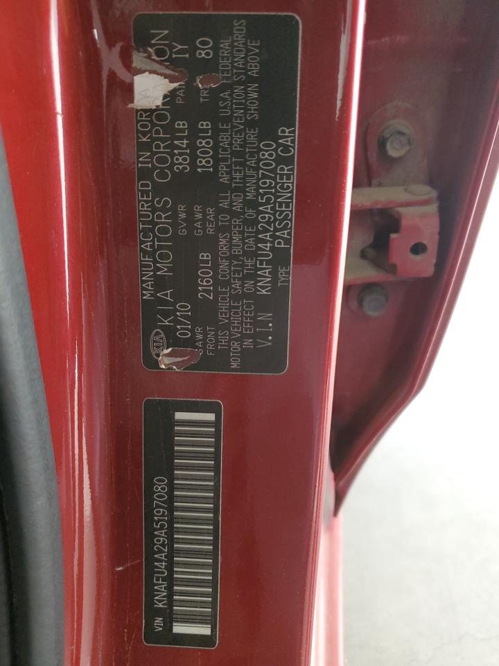 2010 Kia Forte Ex VIN: KNAFU4A29A5197080 Lot: 82382655