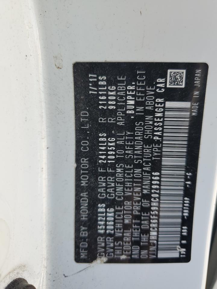 2017 Honda Accord Hybrid Exl VIN: JHMCR6F59HC029966 Lot: 82394885