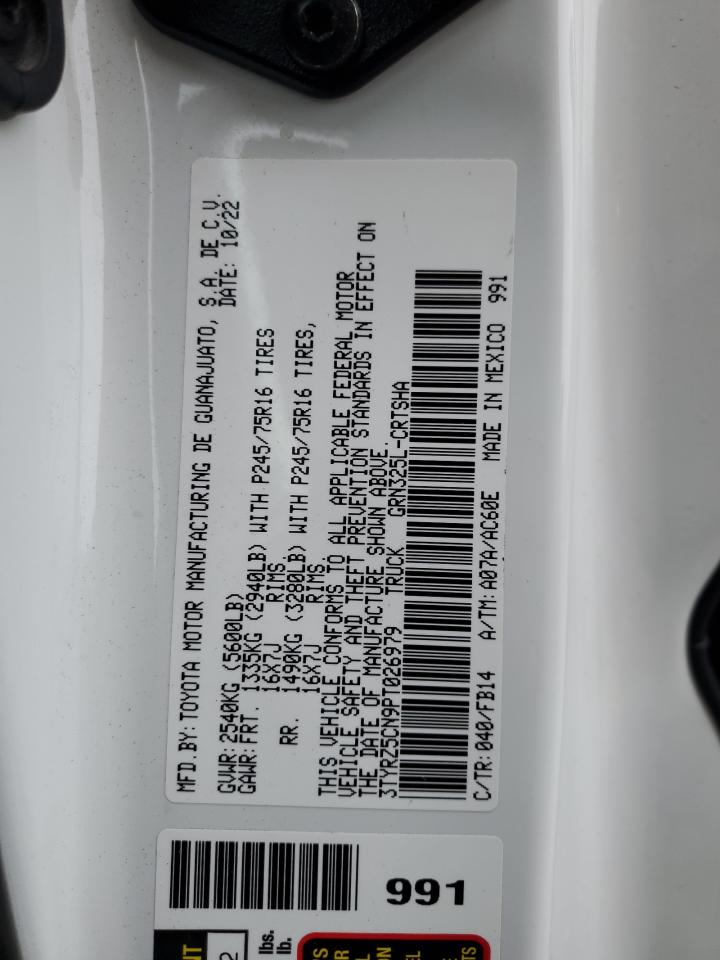 2023 Toyota Tacoma Access Cab VIN: 3TYRZ5CN9PT026979 Lot: 85715965