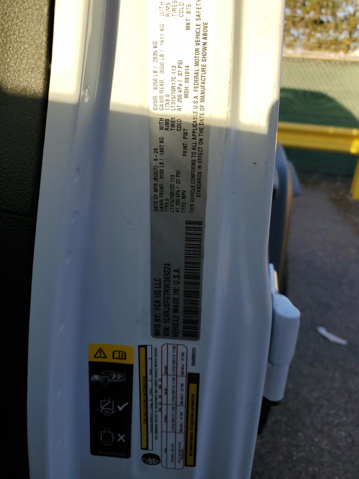 2024 Jeep Wrangler Rubicon VIN: 1C4RJXFG7RW369224 Lot: 86292575