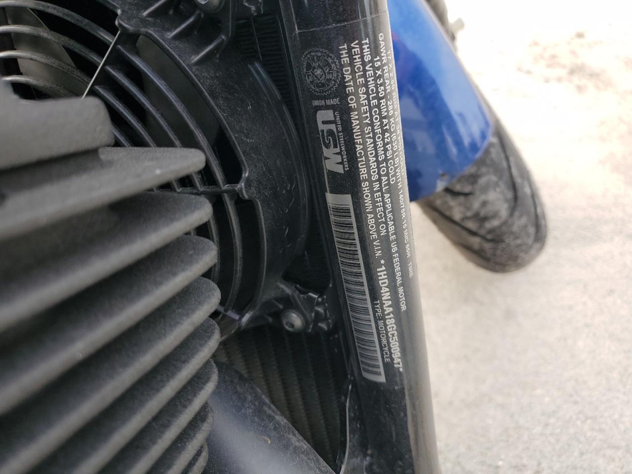 2016 Harley-Davidson Xg500 VIN: 1HD4NAA18GC500947 Lot: 86123515