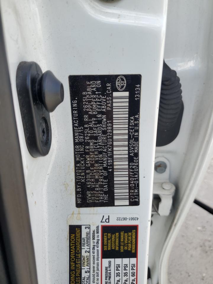 2016 Toyota Camry VIN: 4T1BF1FK7GU129891 Lot: 81983305