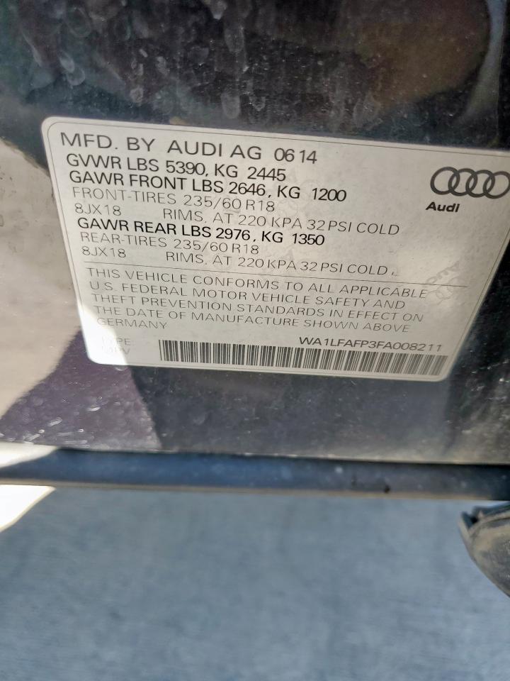 2015 Audi Q5 Premium Plus VIN: WA1LFAFP3FA008211 Lot: 82344265