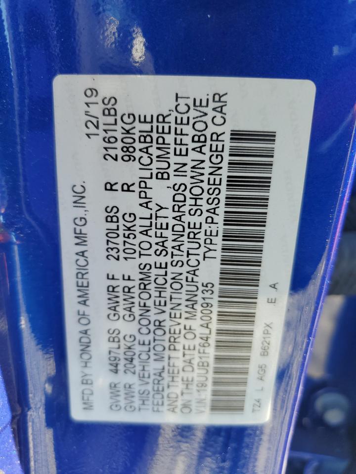 2020 Acura Tlx Technology VIN: 19UUB1F64LA009135 Lot: 85562775
