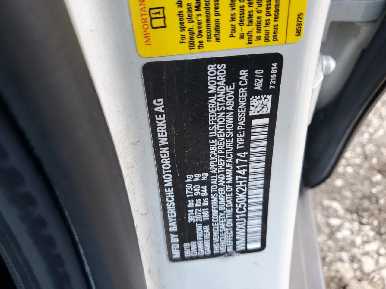 2019 Mini Cooper VIN: WMWXU1C50K2H74174 Lot: 86424785