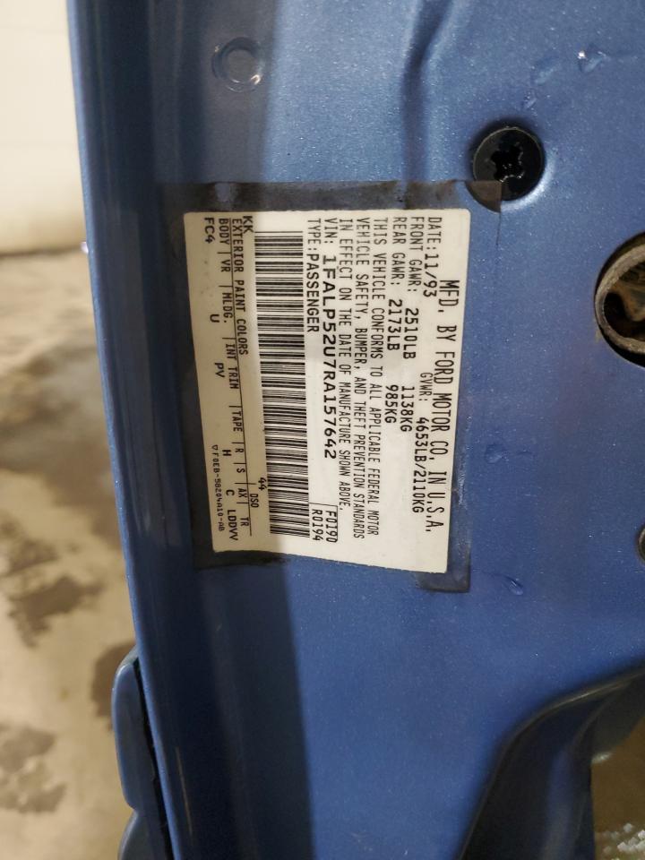 1994 Ford Taurus Gl VIN: 1FALP52U7RA157642 Lot: 81813425