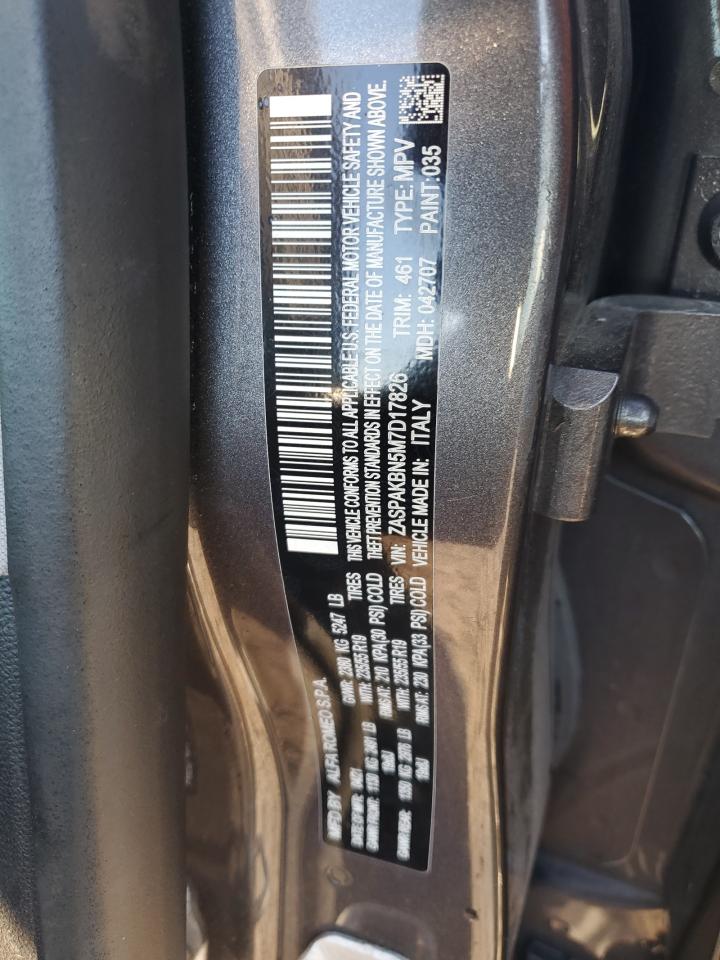 2021 Alfa Romeo Stelvio Ti VIN: ZASPAKBN5M7D17826 Lot: 86340225