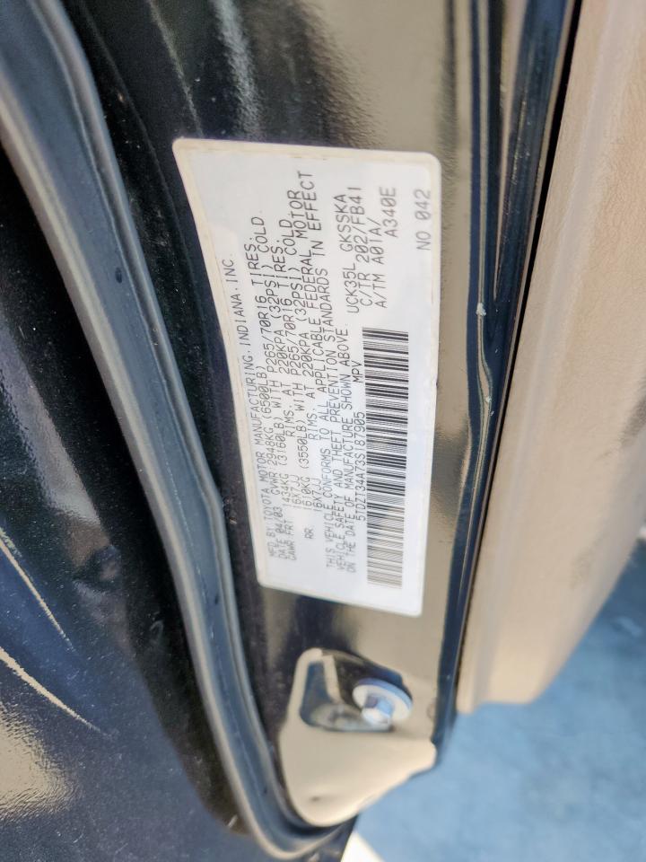 2003 Toyota Sequoia Sr5 VIN: 5TDZT34A73S187905 Lot: 86525885
