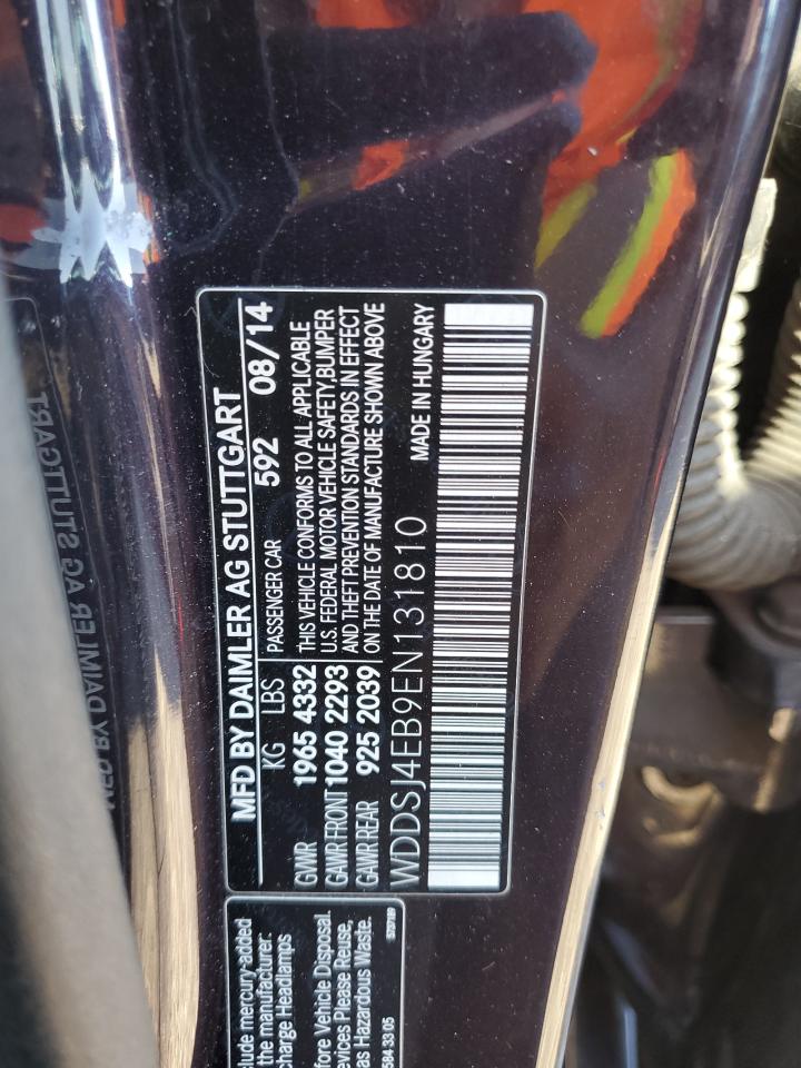 2014 Mercedes-Benz Cla 250 VIN: WDDSJ4EB9EN131810 Lot: 86165655