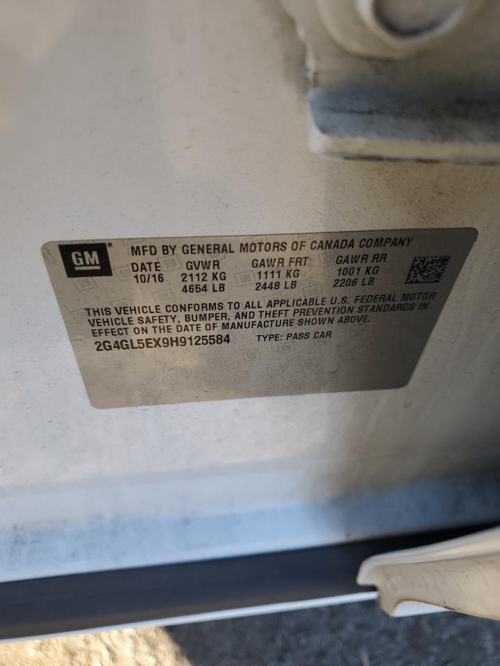 2017 Buick Regal Sport Touring VIN: 2G4GL5EX9H9125584 Lot: 90015705