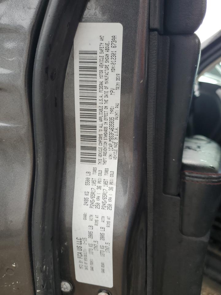 2015 Jeep Cherokee Trailhawk VIN: 1C4PJMBS3FW635835 Lot: 85357895