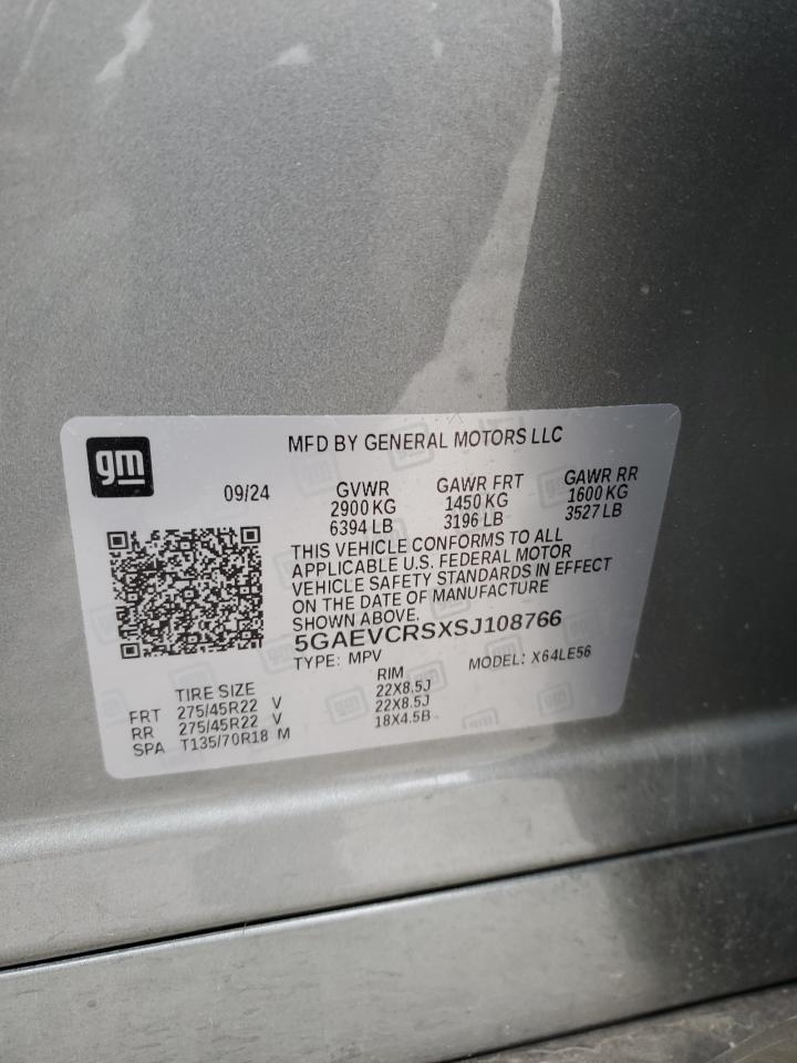 2025 Buick Enclave Avenir VIN: 5GAEVCRSXSJ108766 Lot: 90262985