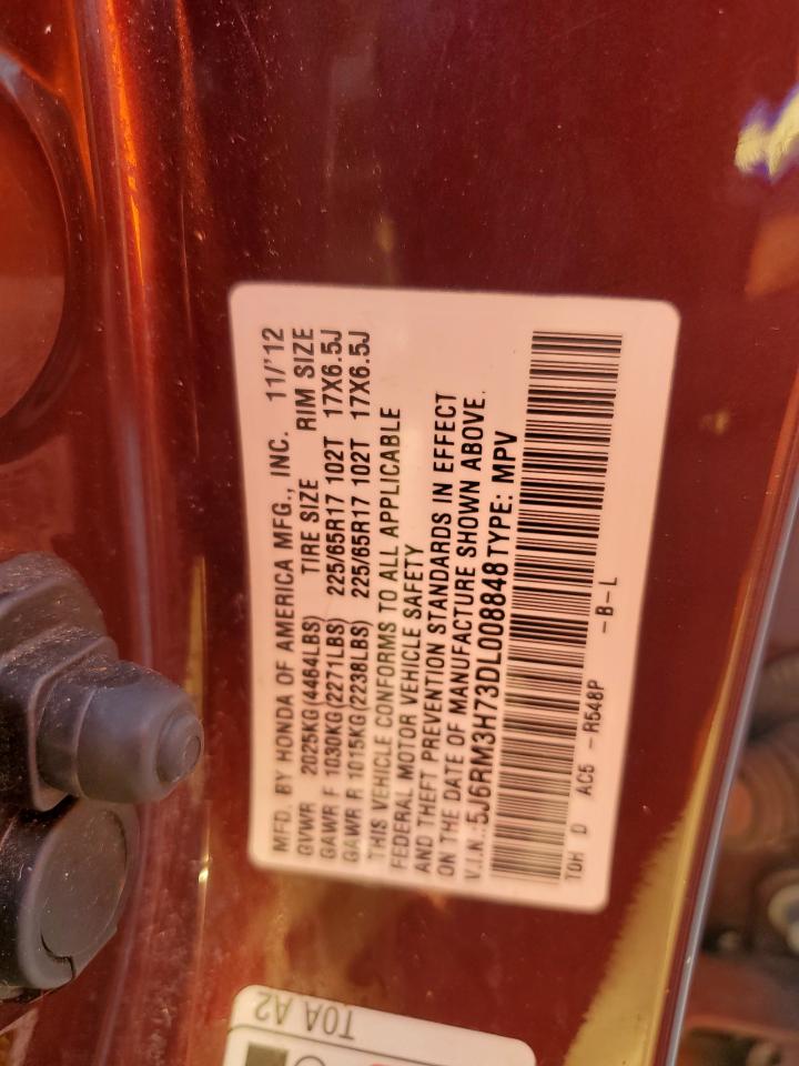 2013 Honda Cr-V Exl VIN: 5J6RM3H73DL008848 Lot: 84831075