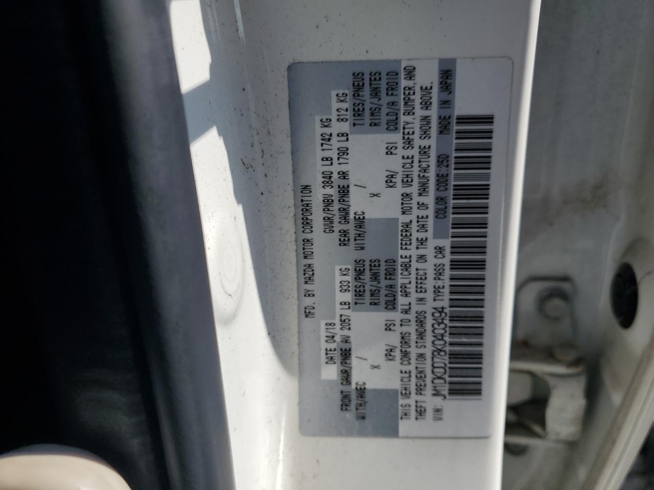 2019 Mazda Cx-3 Grand Touring VIN: JM1DKDD78K0403494 Lot: 85200835