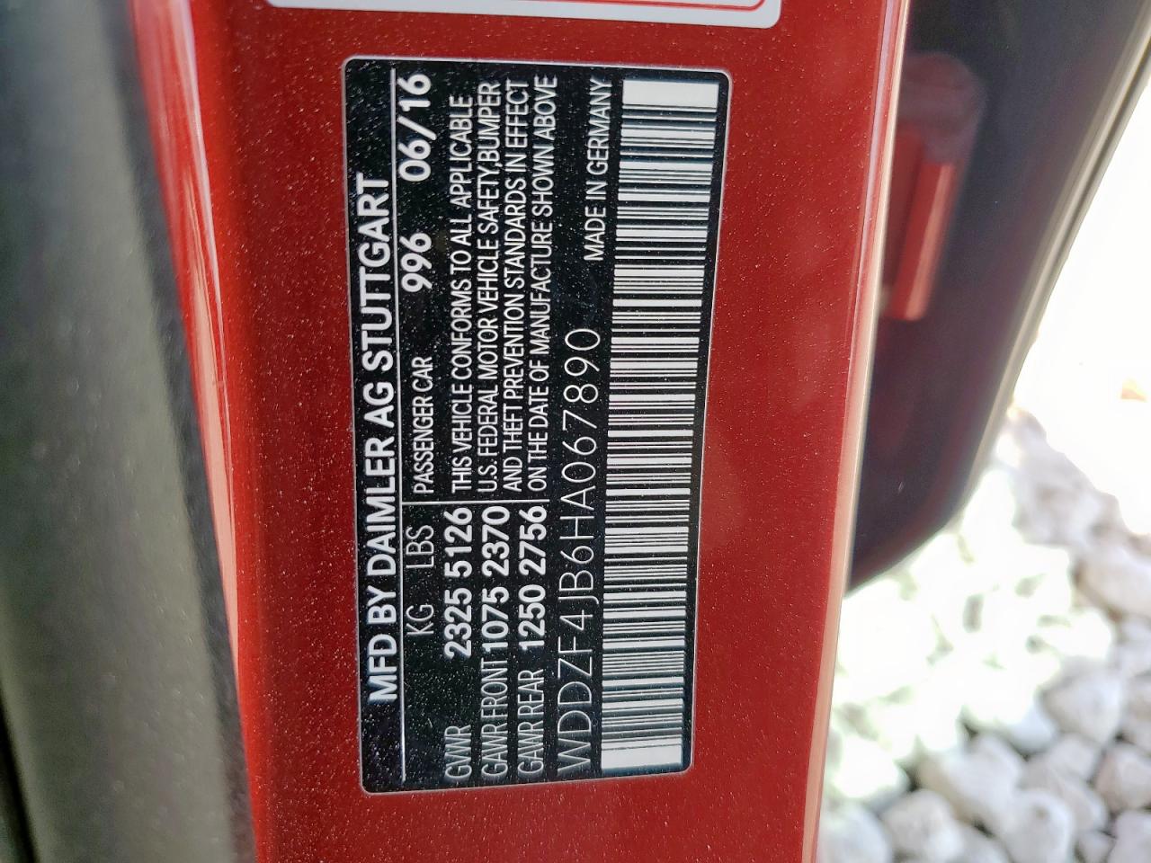 2017 Mercedes-Benz E 300 VIN: WDDZF4JB6HA067890 Lot: 84926195