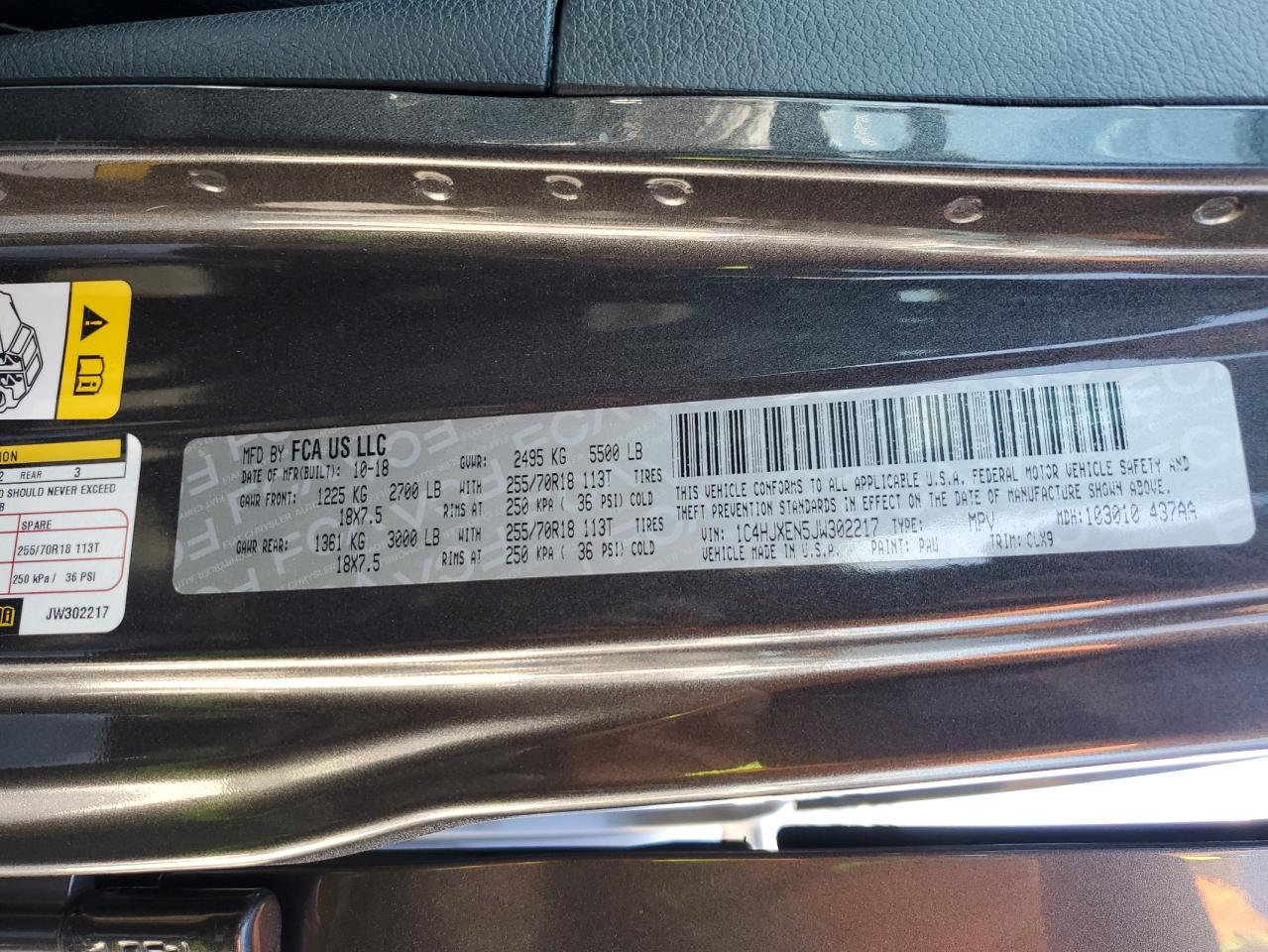 2018 Jeep Wrangler Unlimited Sahara VIN: 1C4HJXEN5JW302217 Lot: 84819885