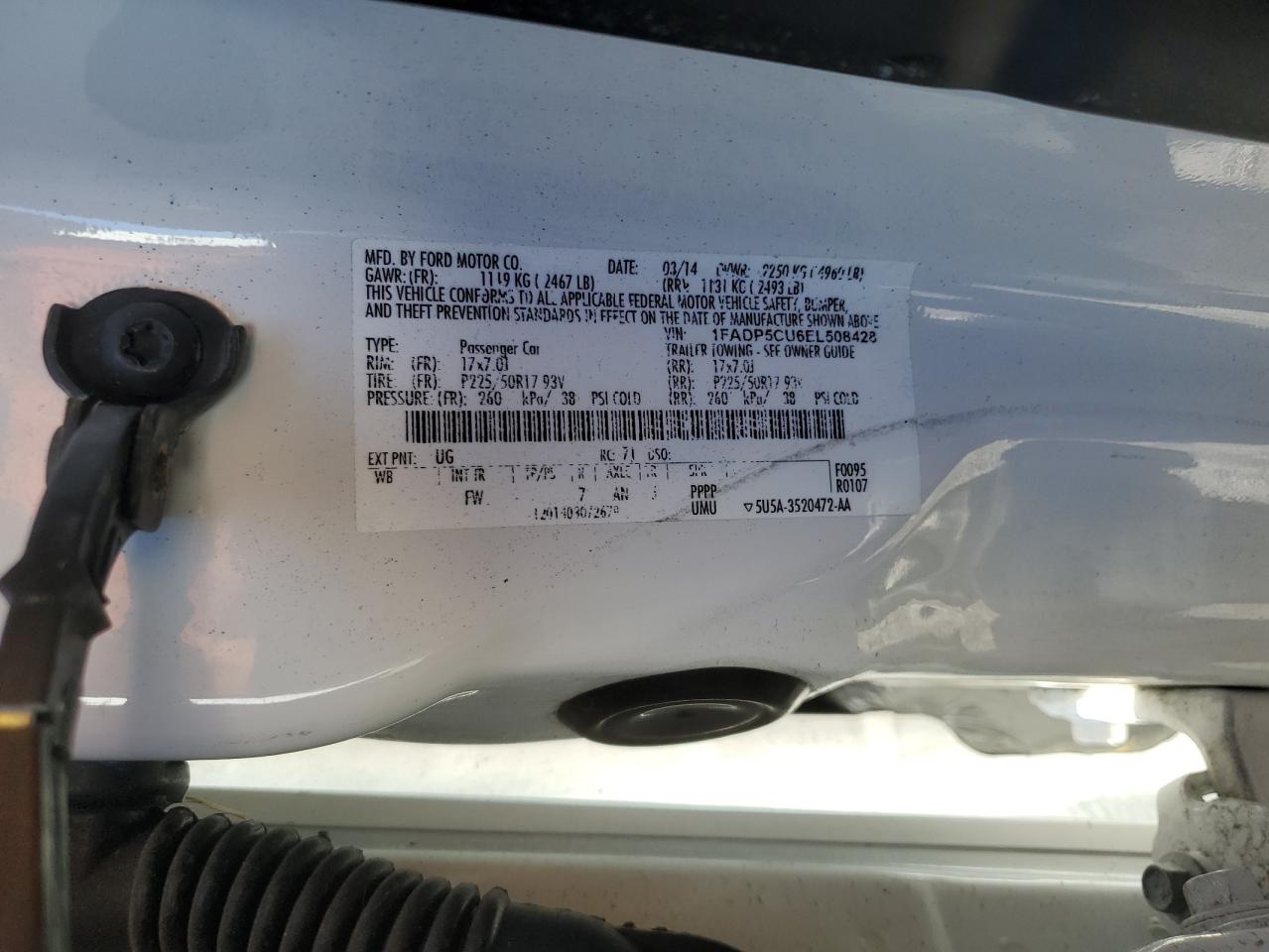 2014 Ford C-Max Premium VIN: 1FADP5CU6EL508428 Lot: 86295975