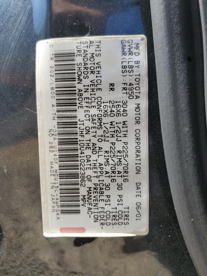 2001 Lexus Rx 300 VIN: JTJHF10U410223862 Lot: 91088295