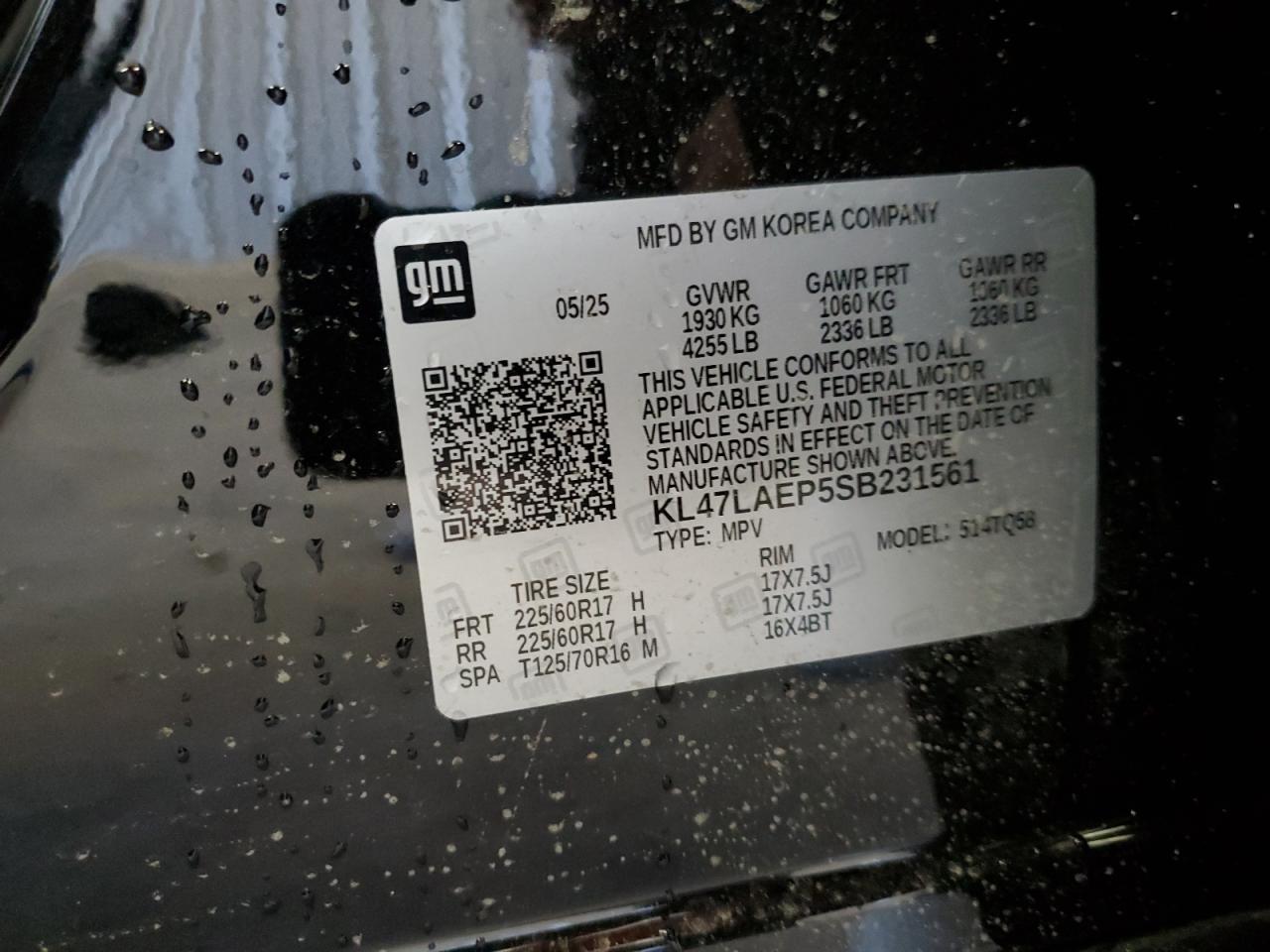 2025 Buick Envista Preferred VIN: KL47LAEP5SB231561 Lot: 87379465