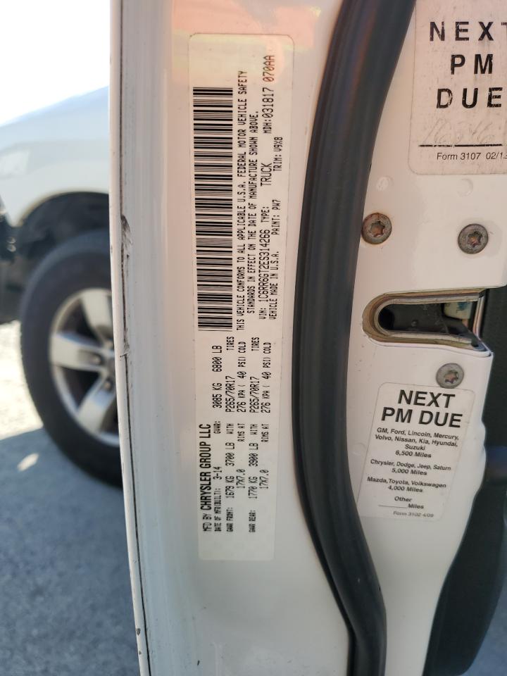 2014 Ram 1500 Slt VIN: 1C6RR6GT2ES314266 Lot: 82191465