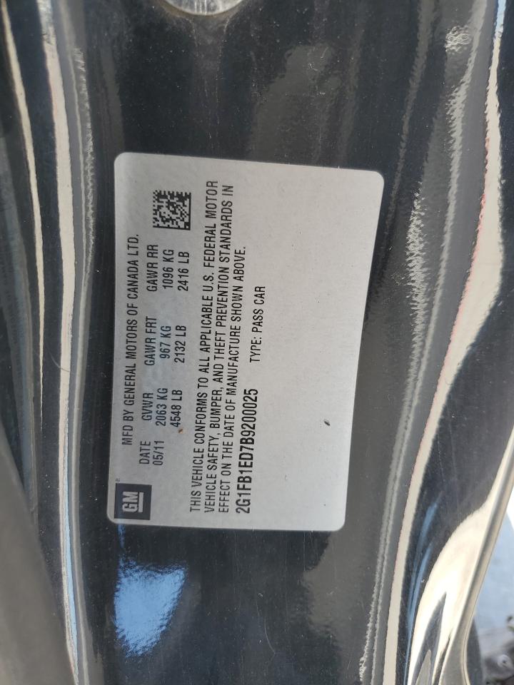 2011 Chevrolet Camaro Lt VIN: 2G1FB1ED7B9200025 Lot: 86084165